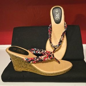 385 Fifth Braided Wedge Sandals